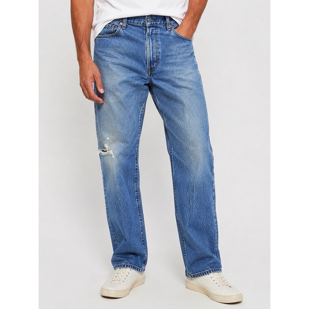 VTG Polo Ralph Lauren Mens Distressed Jeans USA 100% Cotton Actual 33.5 x 32.75